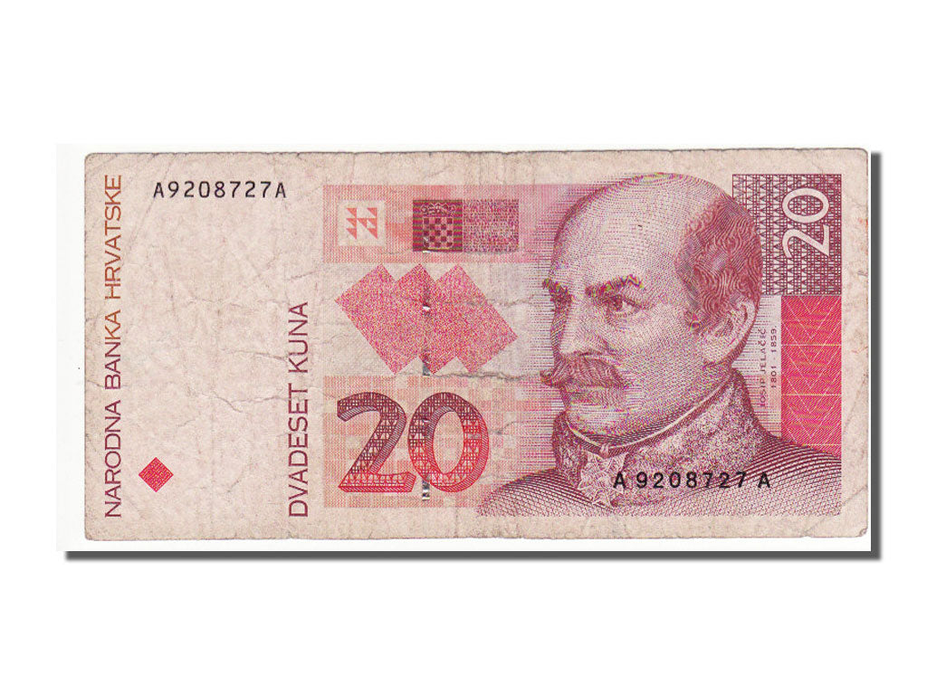 Croatia, 20 Kuna, 1993, KM #30a, VF(30-35), A 9208727 A