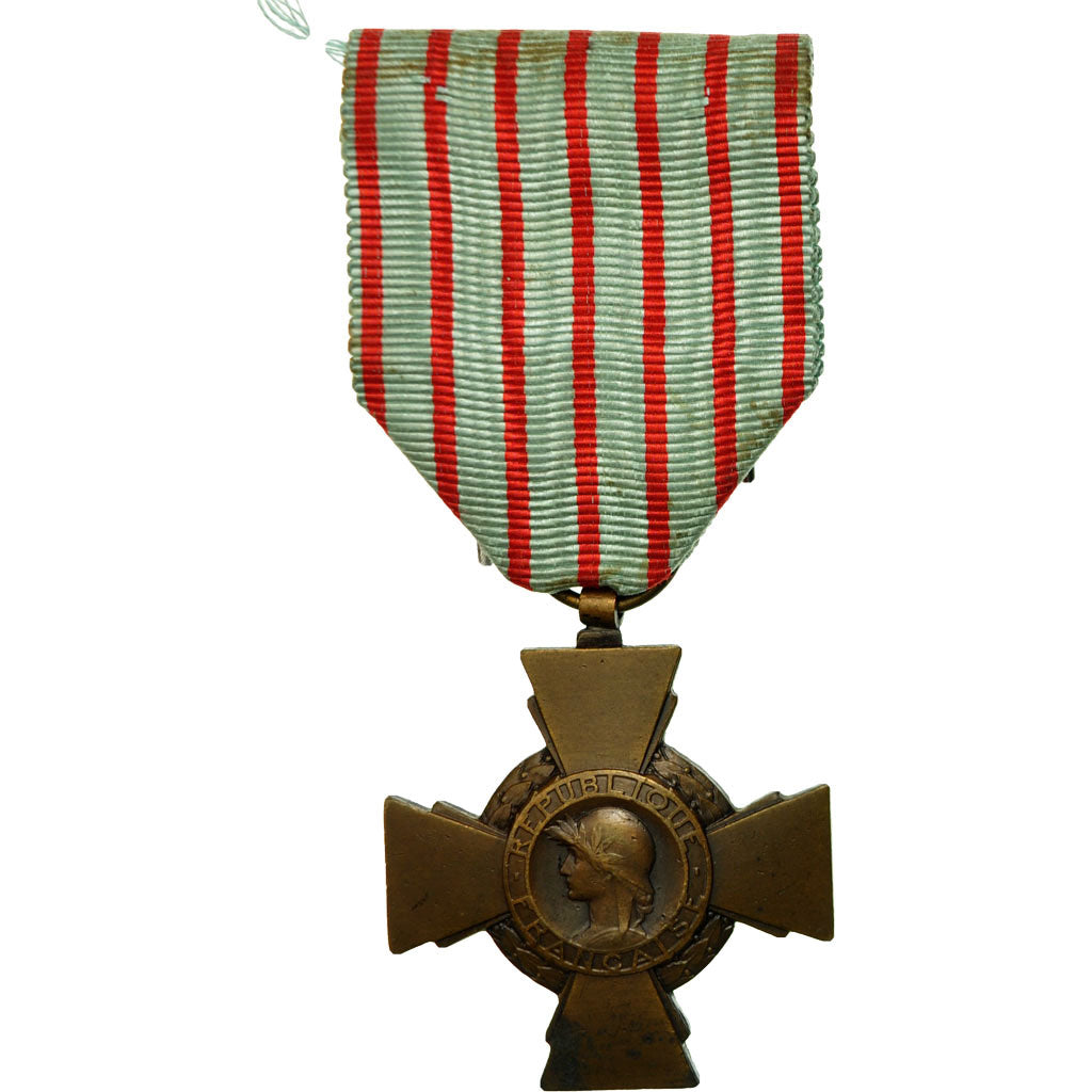 France, Croix du Combattant, Medal, 1914-1918, Very Good Quality, Bronze, 36.5