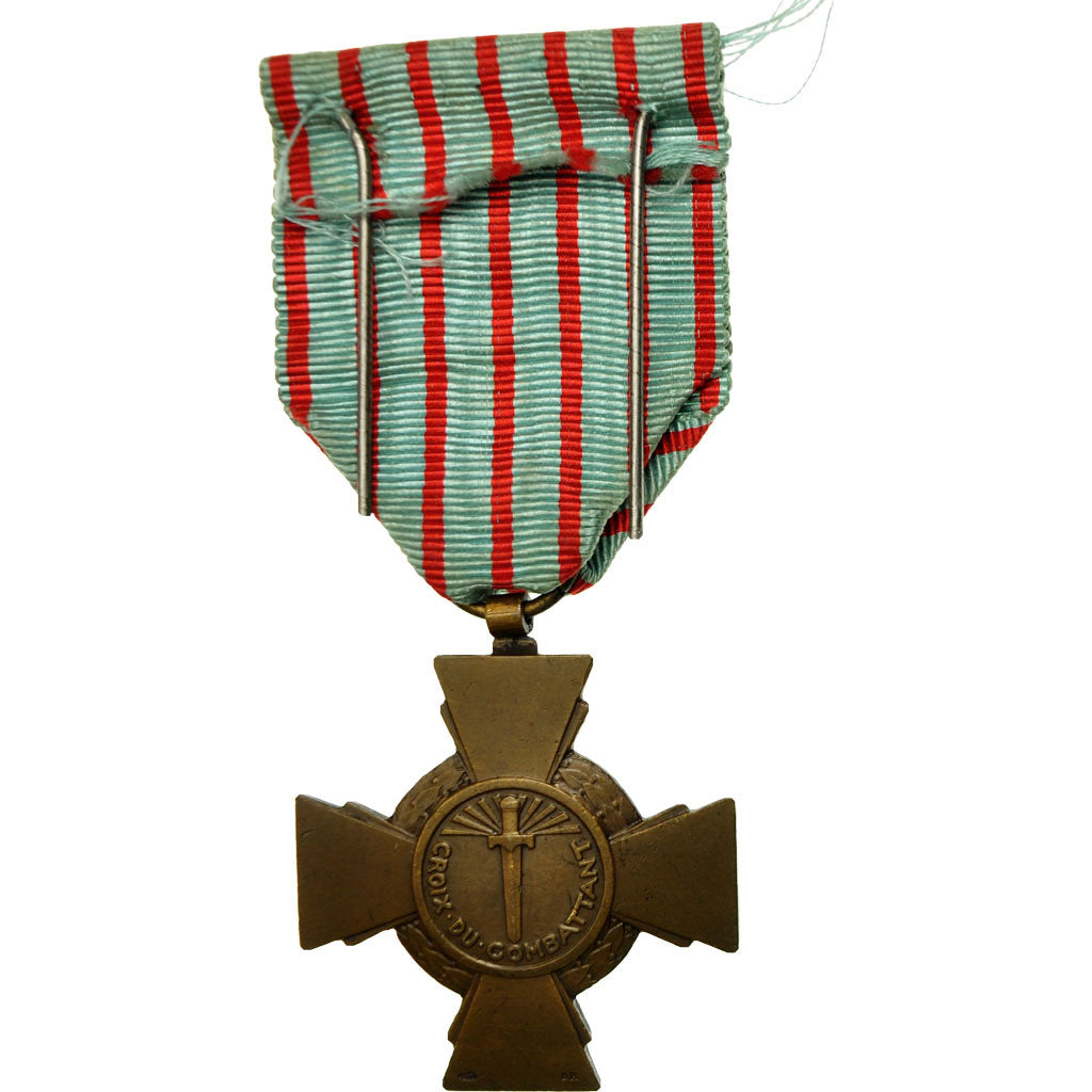 France, Croix du Combattant, Medal, 1914-1918, Very Good Quality, Bronze, 36.5