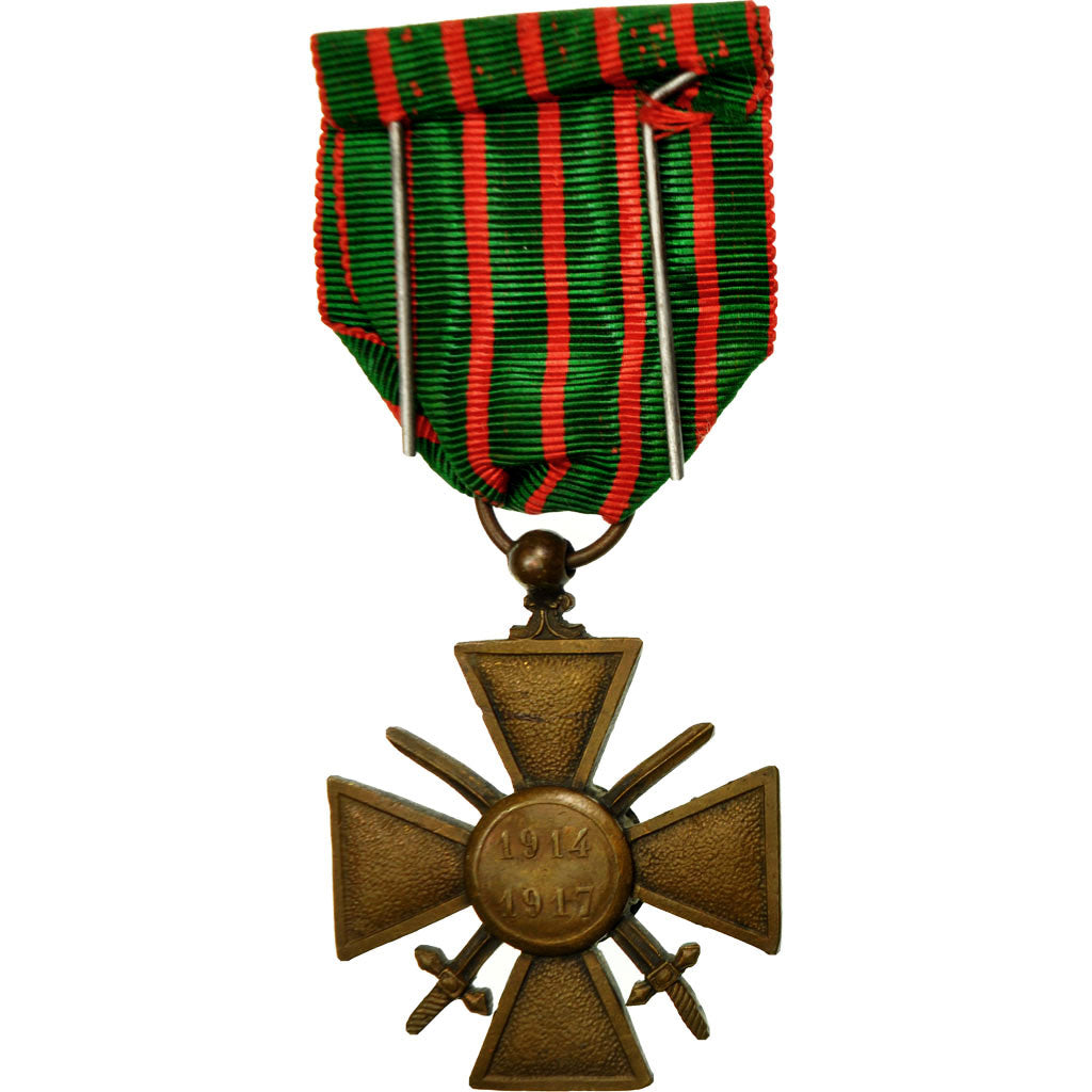 France, Croix de Guerre, 2 Etoiles, Medal, 1914-1917, Excellent Quality, Bronze