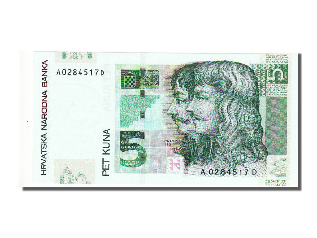 Croatia, 5 Kuna, 2001, KM #37, UNC(65-70), A 0284517 D