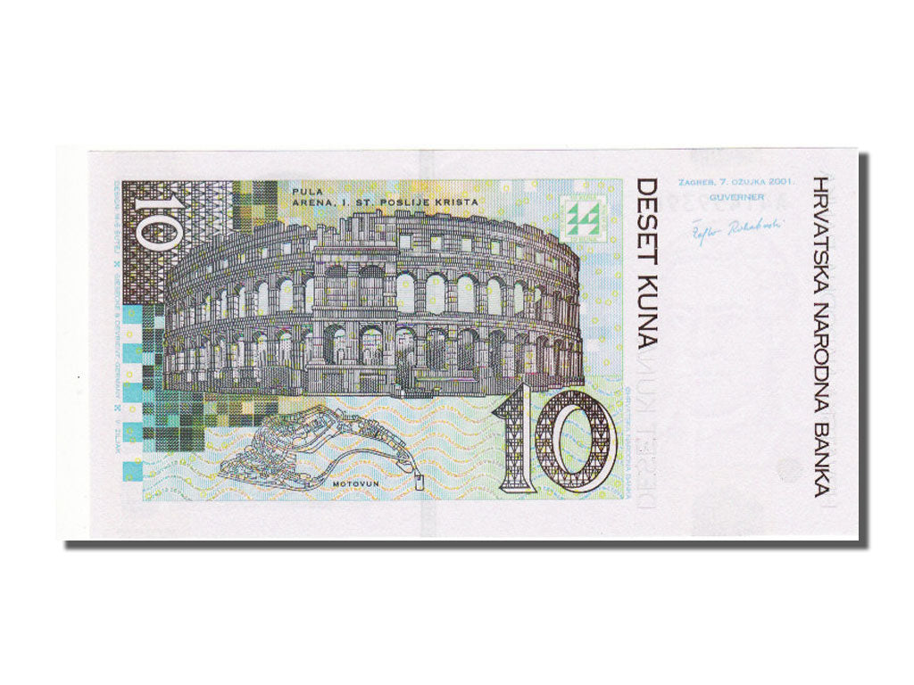 Croatia, 10 Kuna, 2001, KM #38, UNC(65-70), A 4145939 E