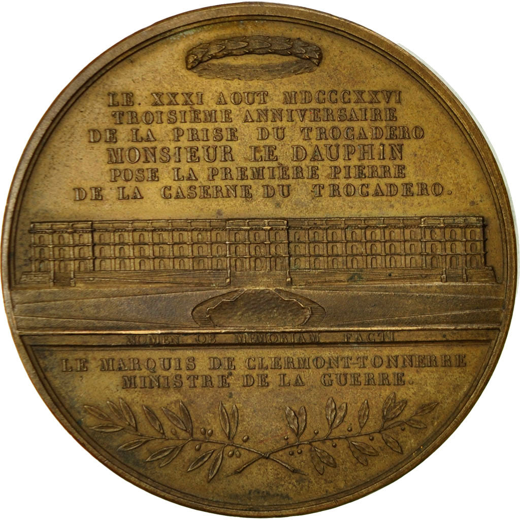 Frankreich, Medaille, Louis Antoine d'Artois, Duc d'Angoulème, Trocadéro