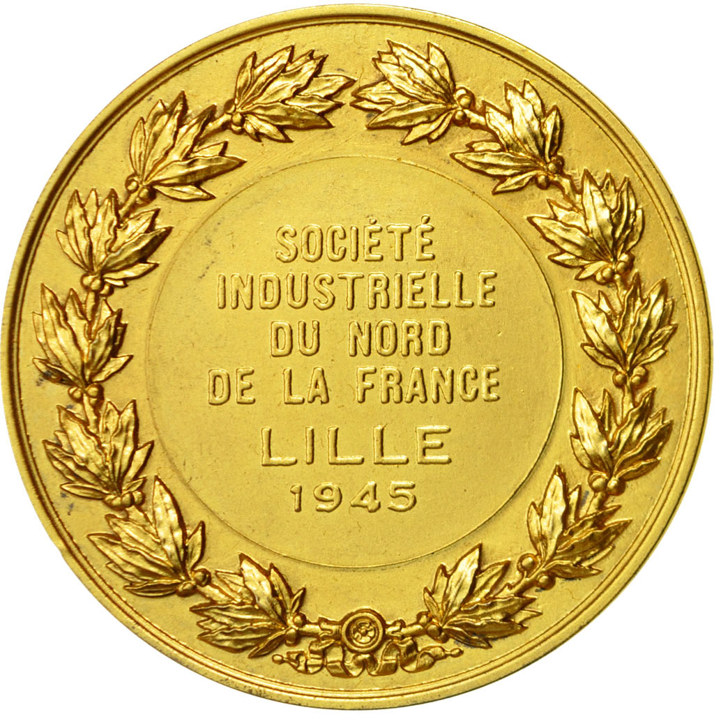 France, Médaille, Société Industrielle du Nord de la France, 1945, Brenet