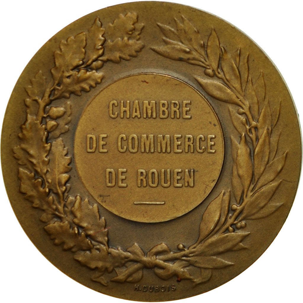 Frankreich, Medaille, Chambre de Commerce de Rouen, Dupuis.D, VZ, Bronze