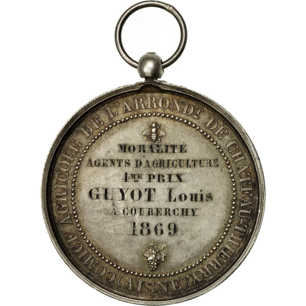 France, Medal, Comice Agricole de Château-Thierry (Aisne), 1869, Dubois