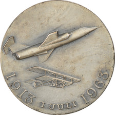 Pays-Bas, Médaille, Koniklijke Luchtmacht, Aviation, 1963, SUP, Silvered bronze