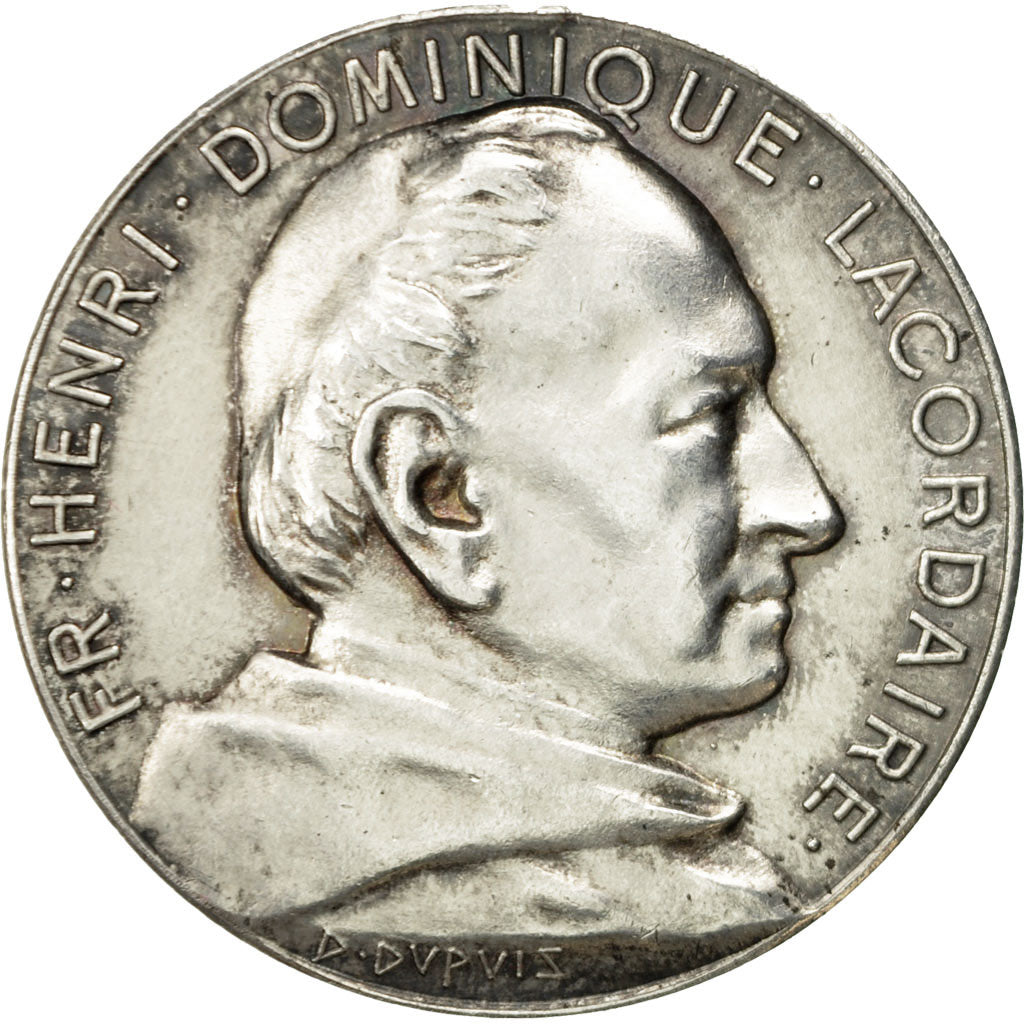 France, Medal, Henri Dominique Lacordaire, Ecole Legrand, Dupuis.D, AU(55-58)