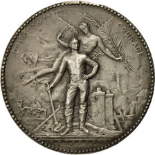 France, Médaille, Union des Sapeurs Pompiers de la Marne, Dubois, TTB+, Argent