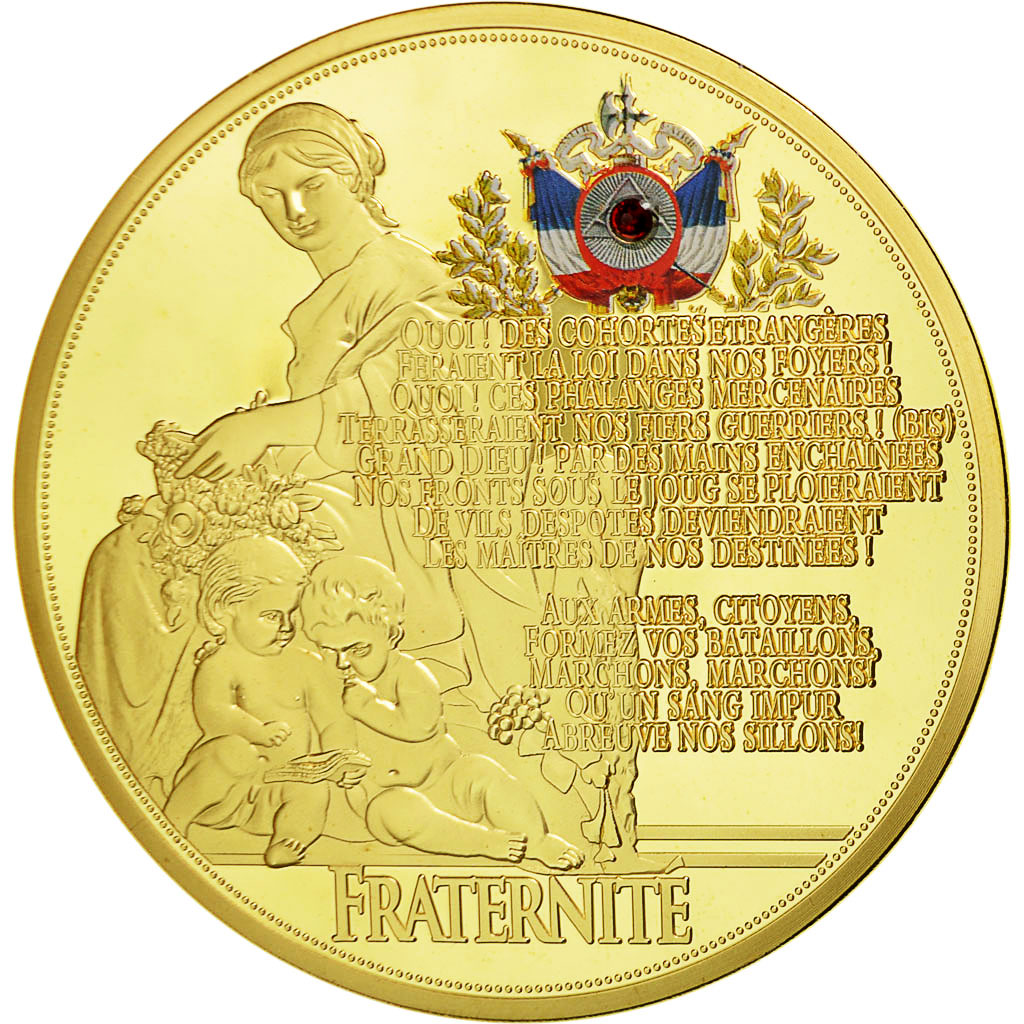 France, Medal, Marianne, Liberté Egalité Fraternité, MS(65-70), Copper Plated