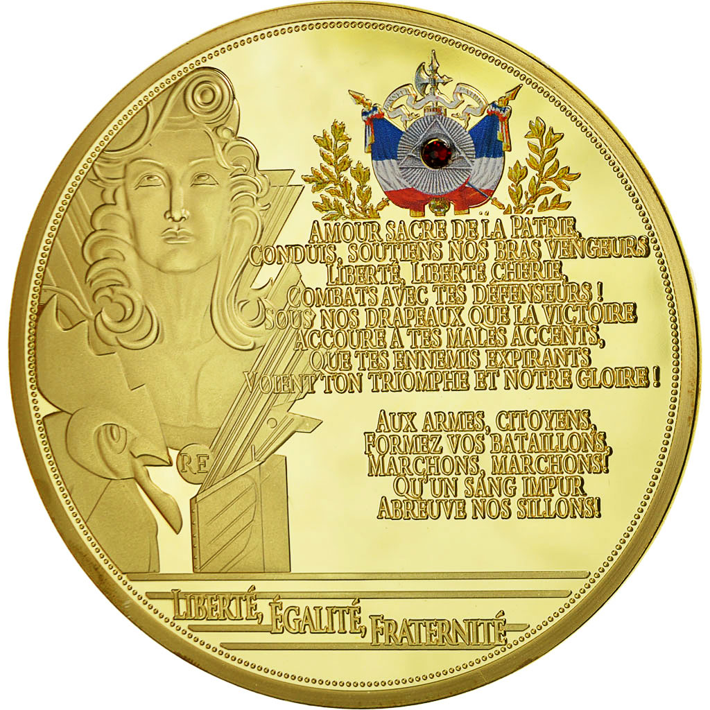 France, Medal, Marianne, Liberté Egalité Fraternité, MS(65-70), Copper Plated