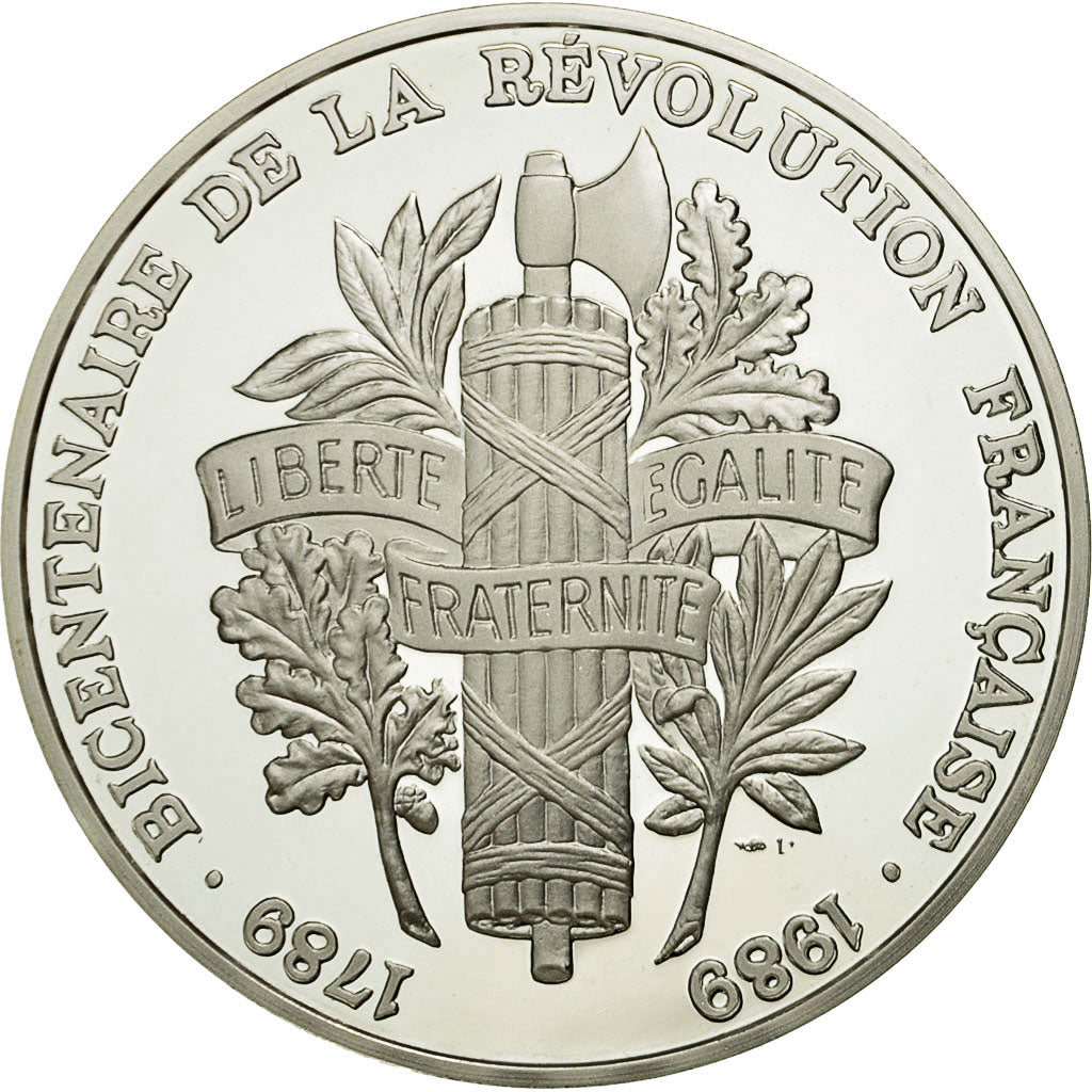 France, Medal, Révolution Française, Louis XVII, MS(65-70), Silver