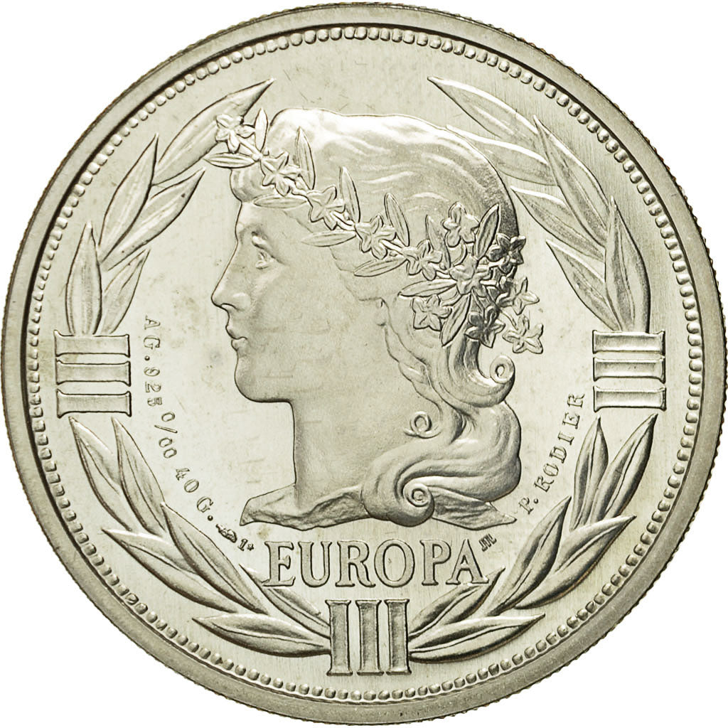 France, Médaille, Ecu Europa, Marianne, 1992, Rodier, FDC, Argent