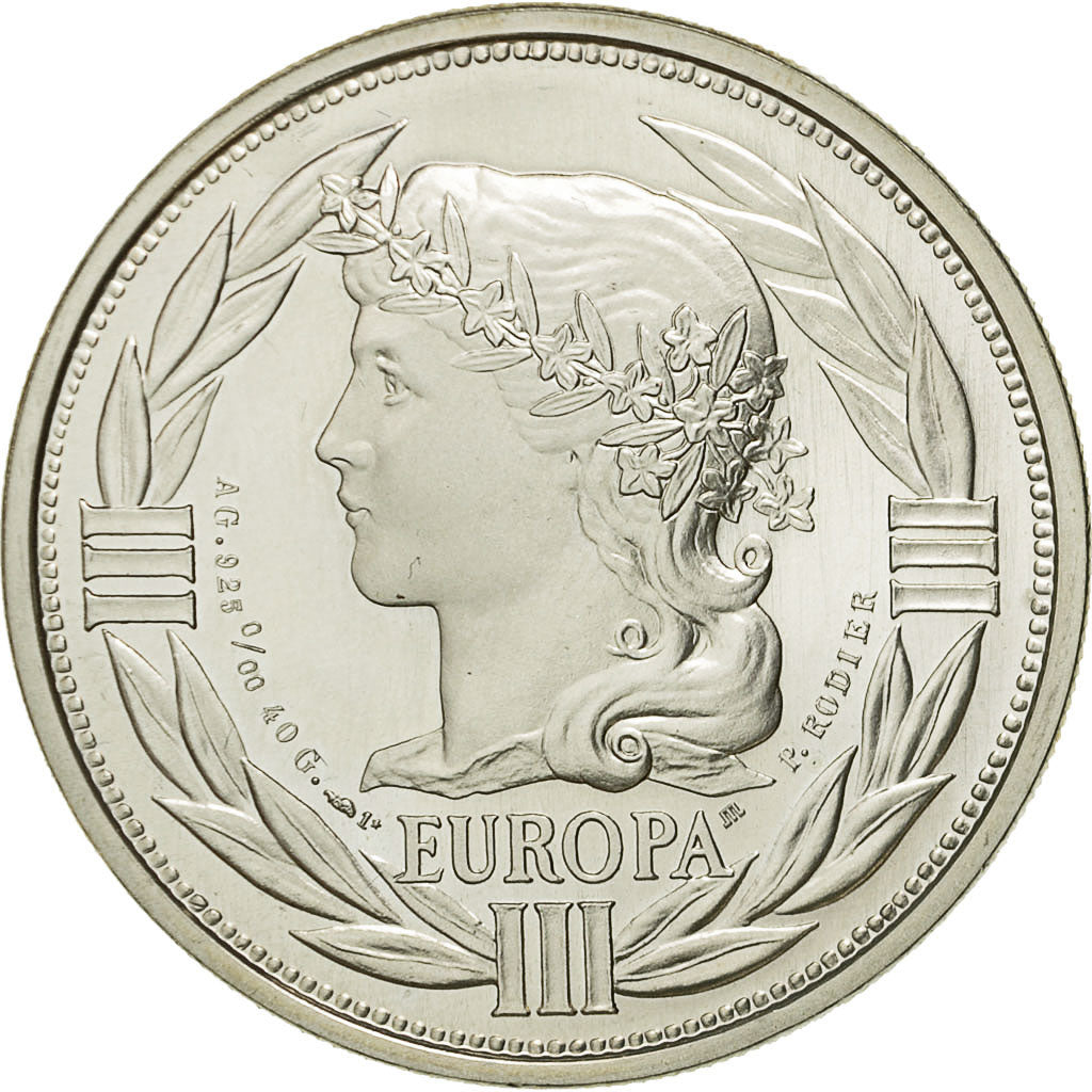 France, Médaille, Ecu Europa, Marianne, 1993, Rodier, FDC, Argent