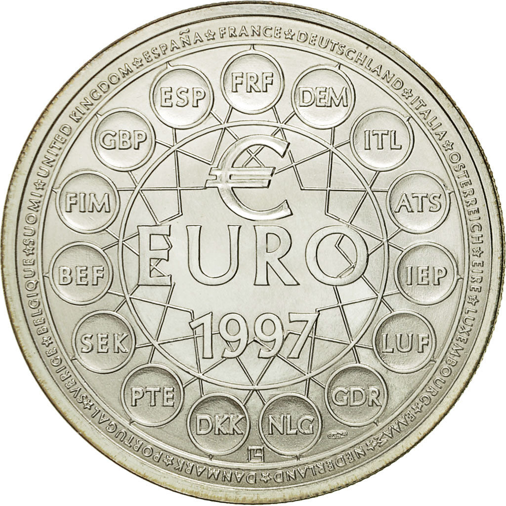 France, Medal, Ecu Europa, 1997, Jimenez, MS(65-70), Silver