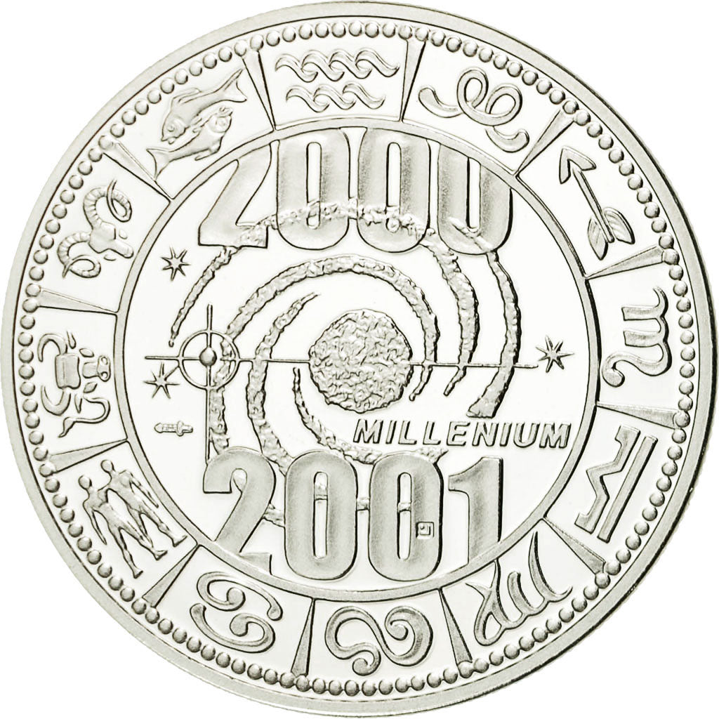 Francia, medaglia, Europa, 2000/2001, Millénium, -, Jimenez, FDC, Argento
