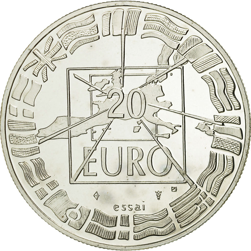 France, Medal, De Gaulle et Adenauer, 1998, Jimenez, MS(65-70), Silver