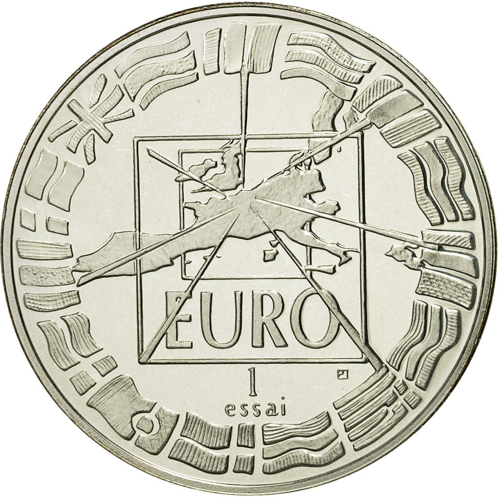 France, Medal, Euro, Charles de Gaulle, 1996, Jimenez, MS(65-70), Silver