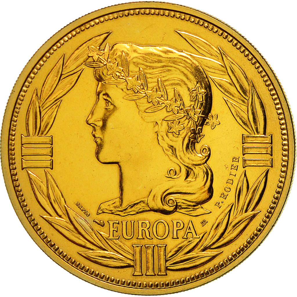 France, Medal, Ecu Europa, Marianne, 1985, Rodier, MS(65-70), Bronze
