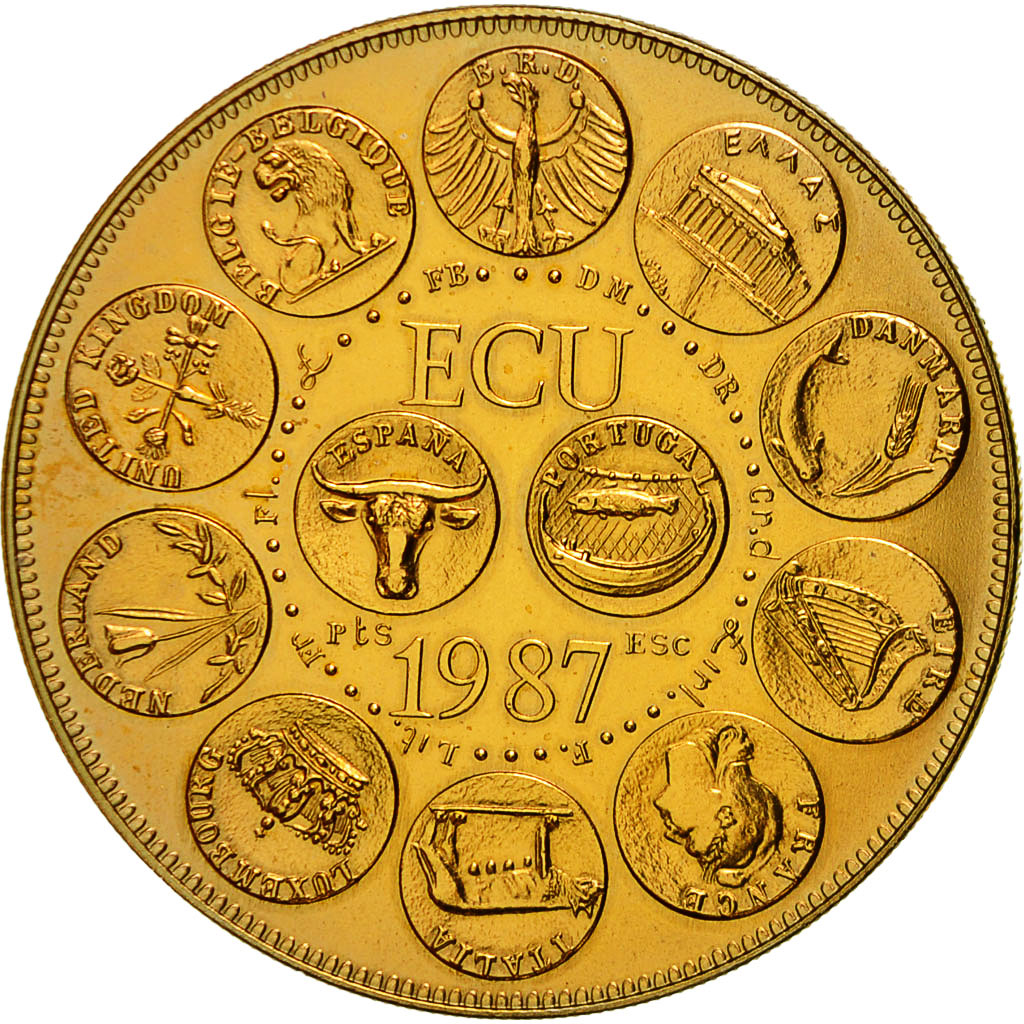 France, Medal, Ecu Europa, Marianne, 1987, Rodier, MS(65-70), Bronze