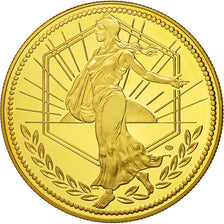 France, Médaille, L'Europe, La Semeuse, 2000, FDC, Gilt Bronze