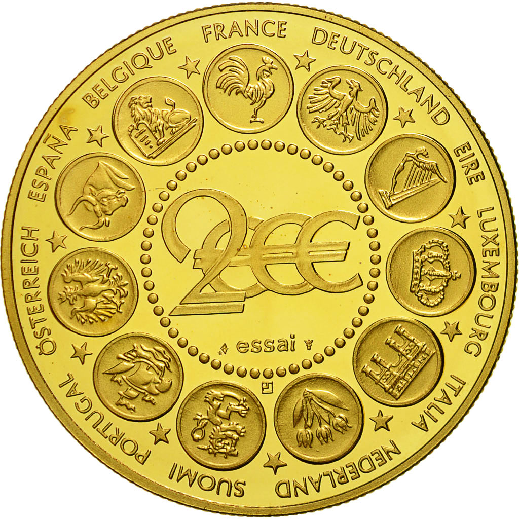 France, Médaille, L'Europe, La Semeuse, 2000, FDC, Gilt Bronze