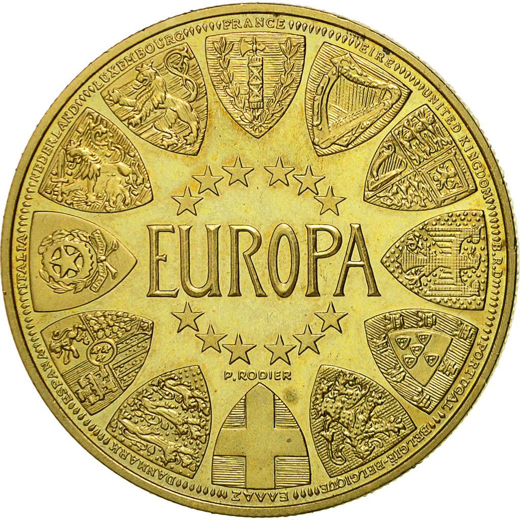 France, Medal, Le Louvre, 1993, MS(65-70), Gilt Bronze