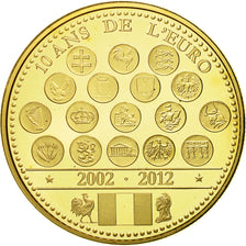 Frankrijk, Medaille, L'Europe des XXVII, 10 Ans de l'Euro, 2016, FDC, Gilt