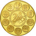 France, Medal, la Constitution Européenne, 2005, MS(65-70), Gilt Bronze