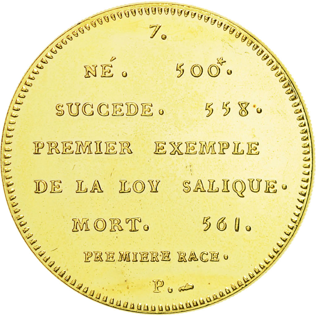 France, Médaille, Les Rois de France, Clotaire I, FDC, Copper-Nickel Gilt