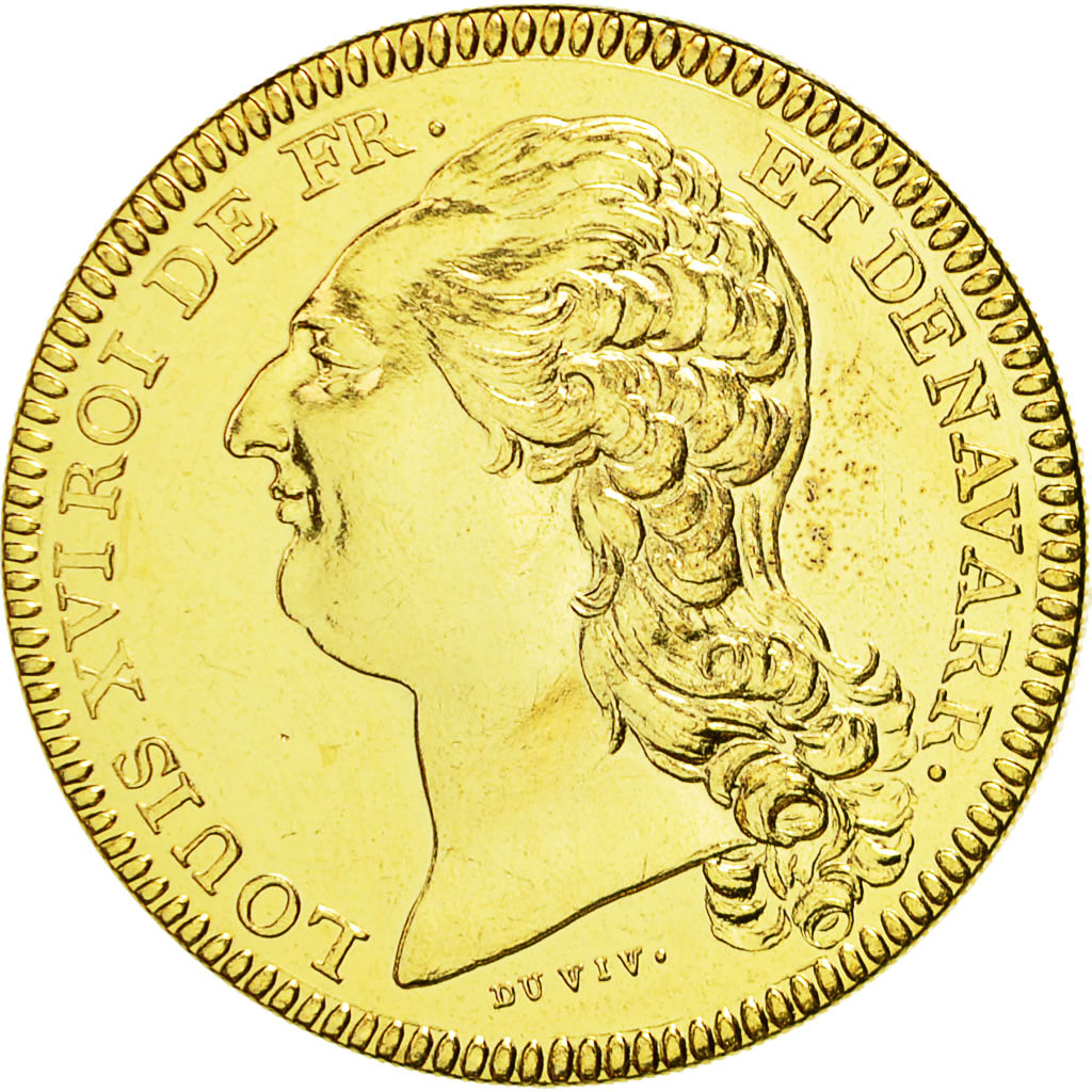France, Medal, Les rois de France, Louis XVI, MS(65-70), Copper-Nickel Gilt