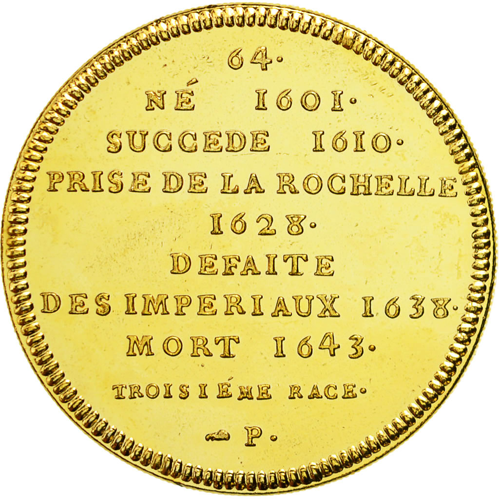 France, Médaille, Les rois de France, Louis XIII, FDC, Copper-Nickel Gilt