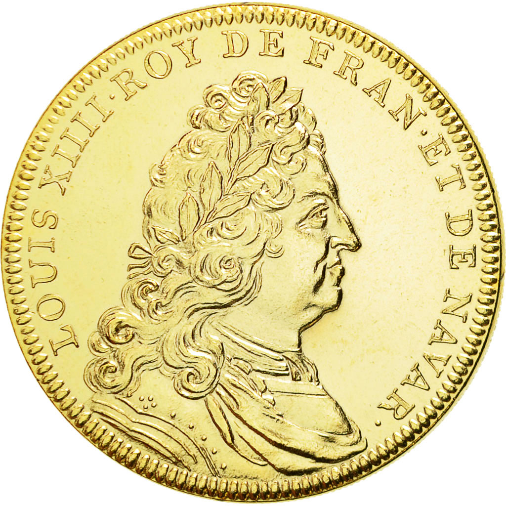 France, Médaille, Les rois de France, Louis XIV, FDC, Copper-Nickel Gilt