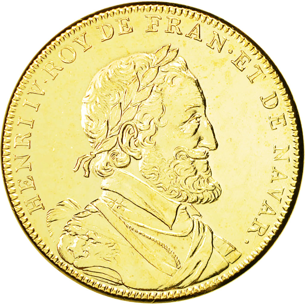 France, Medal, Les rois de France, henri IV, MS(65-70), Copper-Nickel Gilt