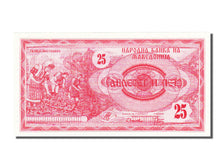 Biljet, Macedonië, 25 (Denar), 1992, NIEUW