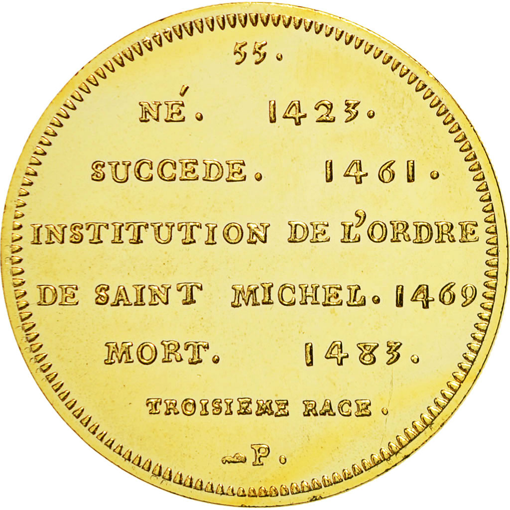 Frankrijk, Medaille, Les Rois de France, Louis XI, FDC, Copper-Nickel Gilt