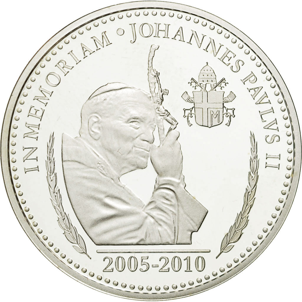 Vatican, Medal, En Mémoire de Jean-Paul II, 2010, MS(65-70), Silver