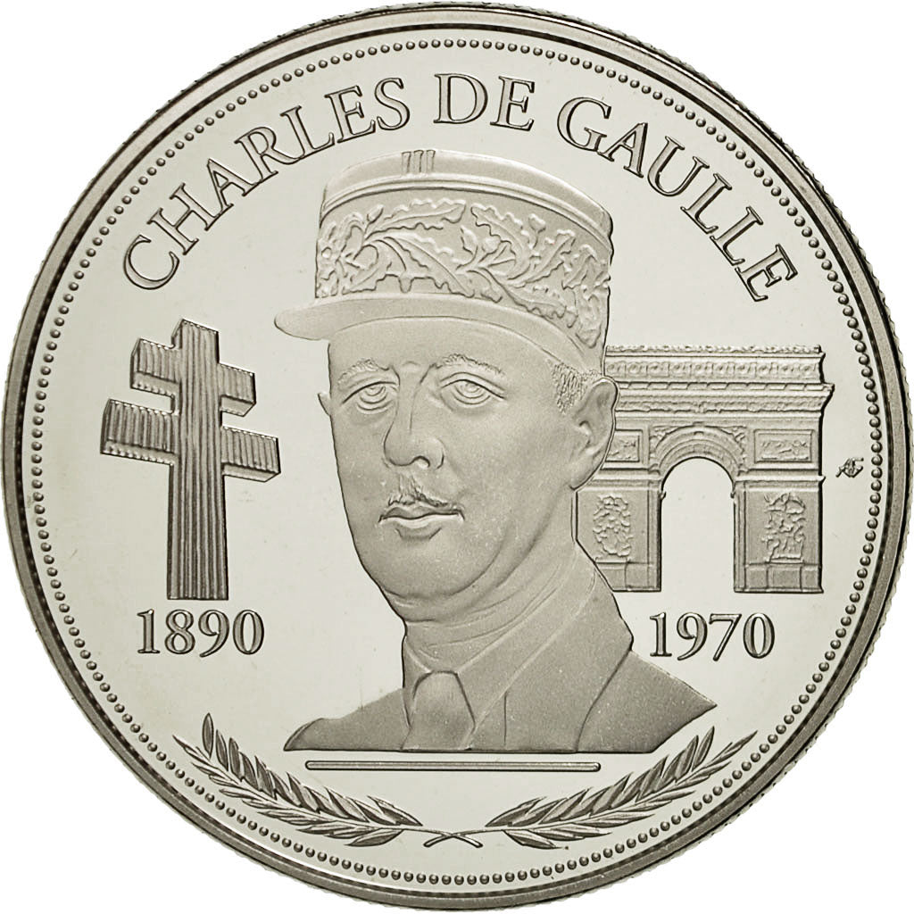 France, Medal, Vème République, Charles De Gaulle, MS(65-70), Copper-nickel