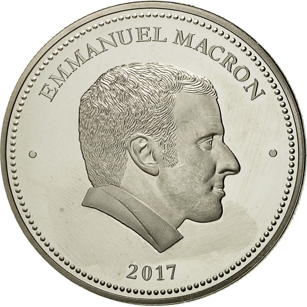 France, Medal, Les Présidents de la République, E.Macron, MS(65-70)