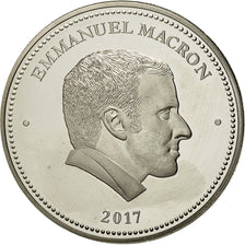 France, Medal, Les Présidents de la République, E.Macron, MS(65-70)