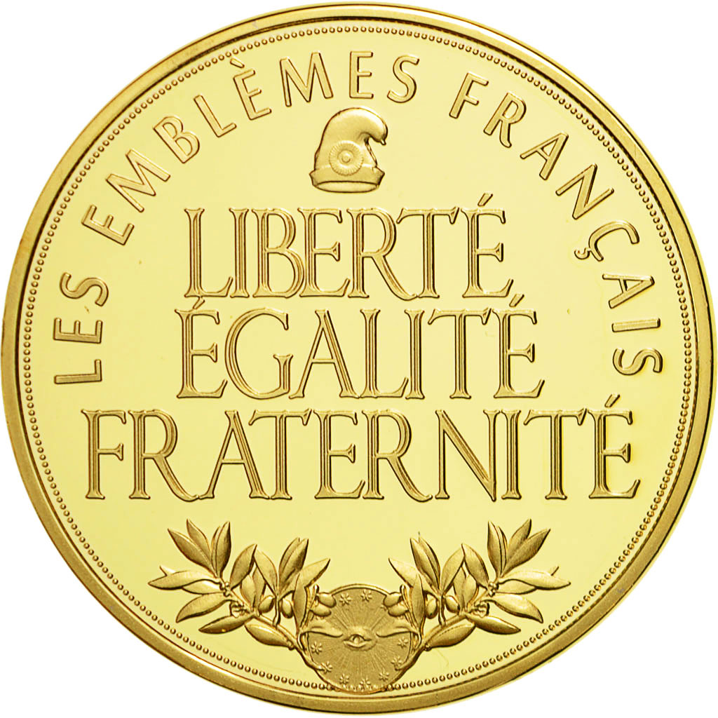 France, Médaille, Les Emblèmes Français, La Semeuse, FDC, Copper Gilt