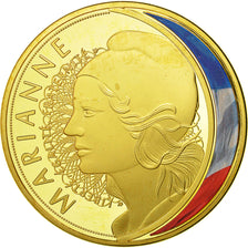 France, Médaille, Les Emblèmes Français, La Marianne, FDC, Copper Gilt