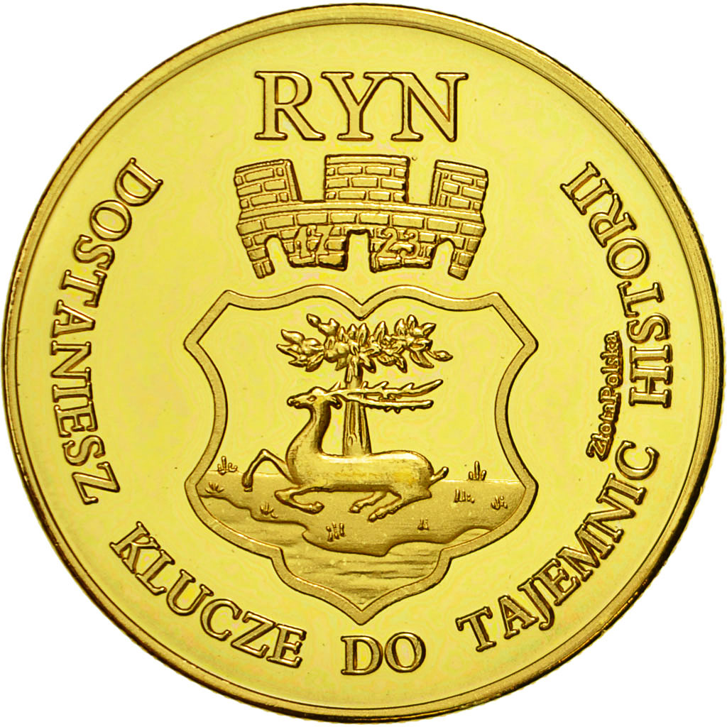 Polen, Medaille, Hôtel Zamek Ryn, STGL, Copper Gilt