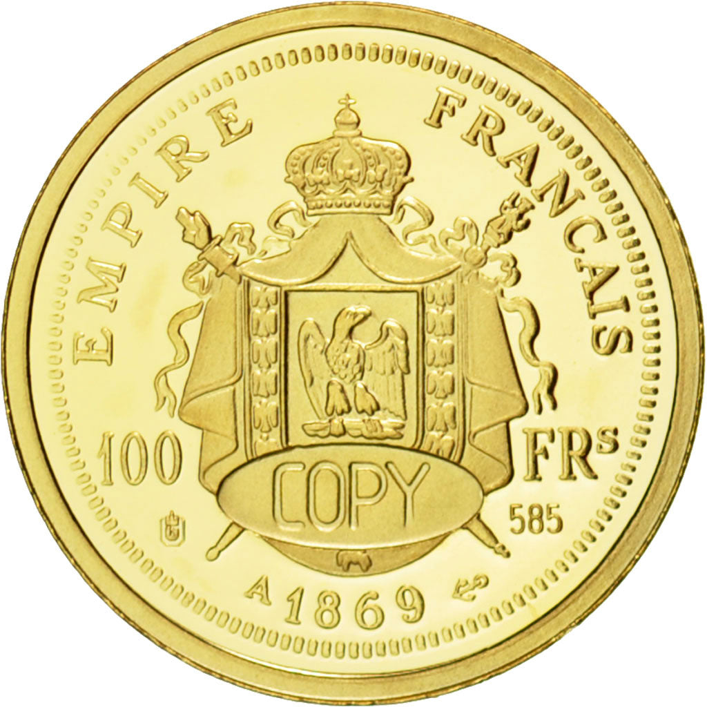 France, Medal, Napoléon III, Reproduction, 100 Francs or, 2009, MS(65-70), Gold