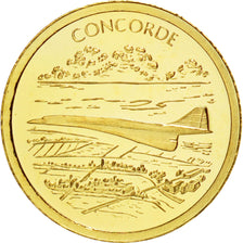 France, Medal, Histoire de l'Aviation, Le Concorde, 2009, MS(65-70), Gold