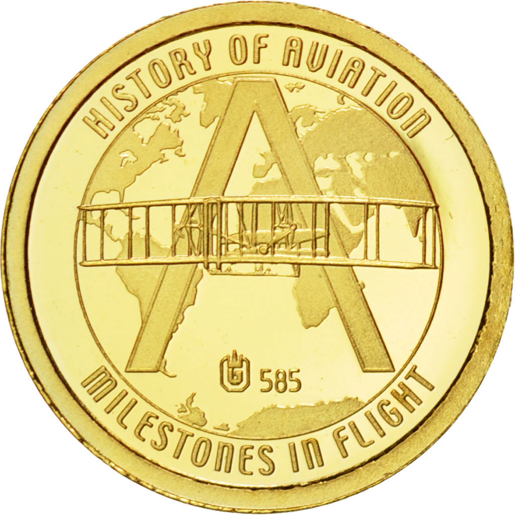 France, Medal, Histoire de l'Aviation, Le Concorde, 2009, MS(65-70), Gold