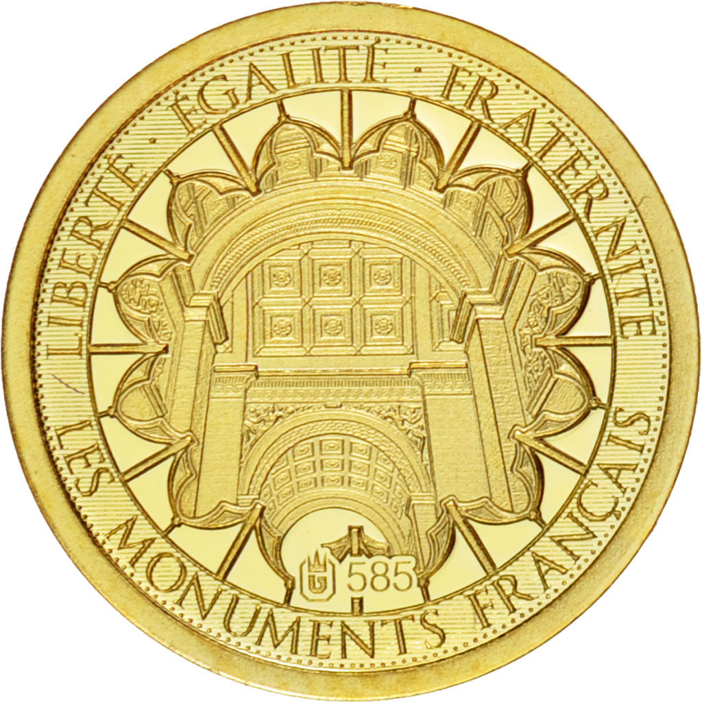 Francia, medalla, Le Château de Versailles, 2017, FDC, Oro