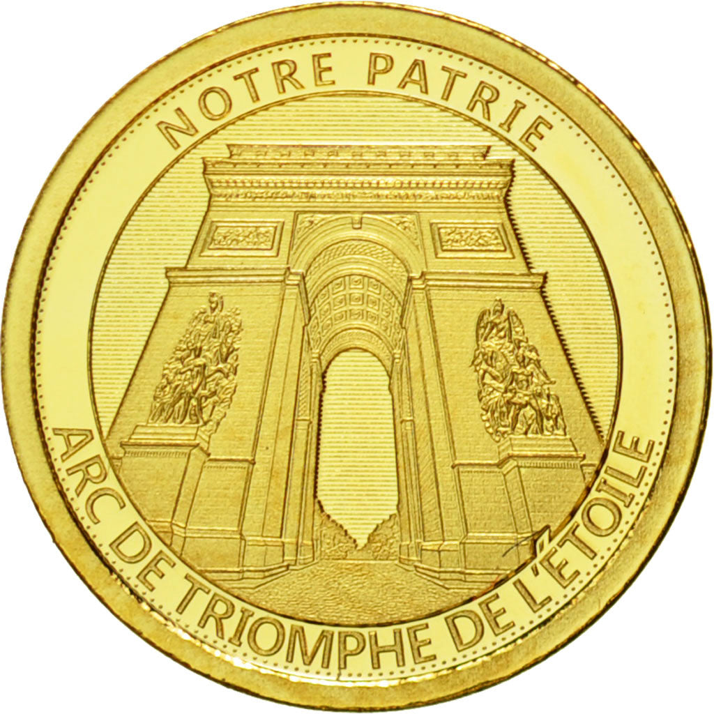 France, Medal, L'Arc de Triomphe, 2017, MS(65-70), Gold