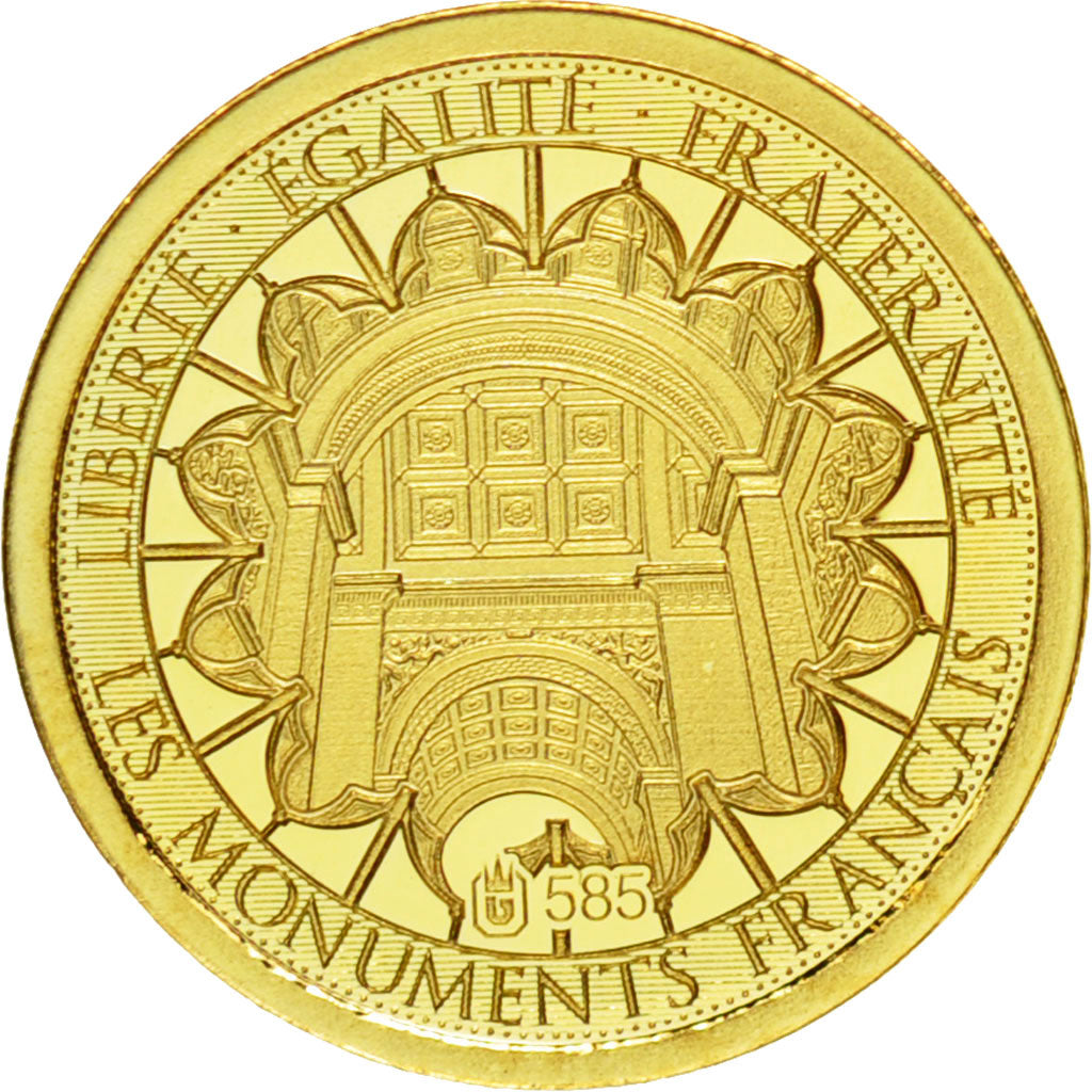 France, Medal, L'Arc de Triomphe, 2017, MS(65-70), Gold