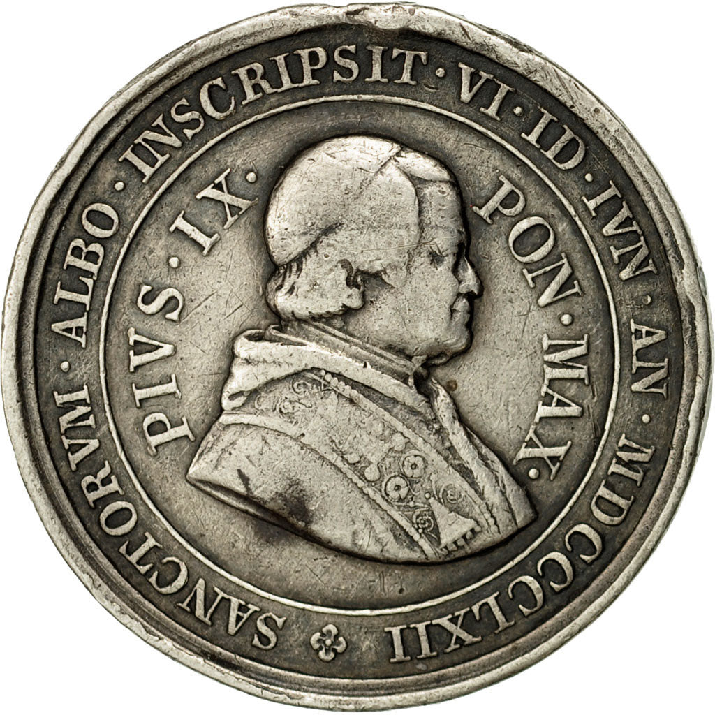 Vatican, Medal, Pape Pie IX, 1862, AU(50-53), Silver